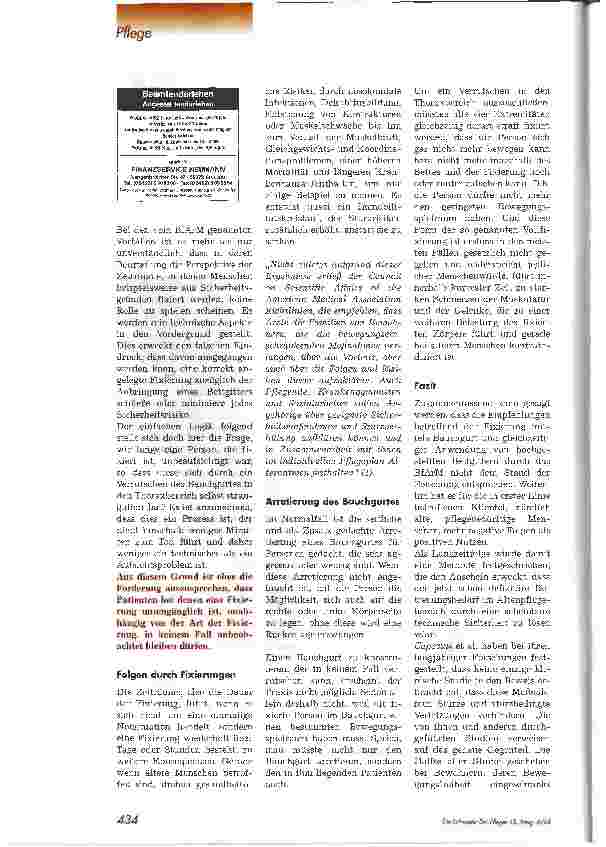 Vorschauseite 3: Tot durch Bauchgurt?Eine Stellungnahme des Instituts für Pflegewissenschaft derUniversität Witten/Herdecke