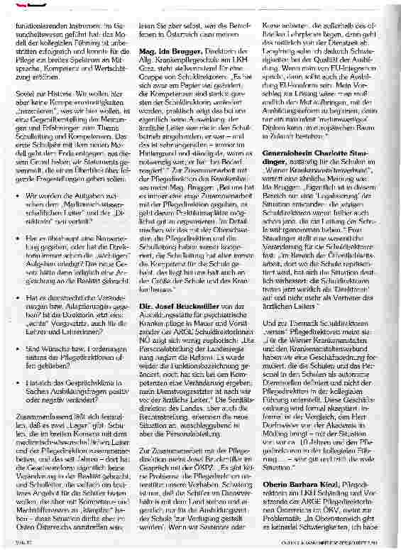 Vorschauseite 2: Bringt das neue Krankenpflegegesetz Autonomie für die Krankenpflegeschulen? Neuregelungen seit 1. 9. 93