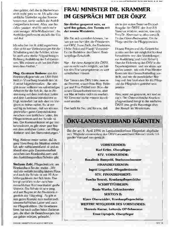 Vorschauseite 3: Bringt das neue Krankenpflegegesetz Autonomie für die Krankenpflegeschulen? Neuregelungen seit 1. 9. 93