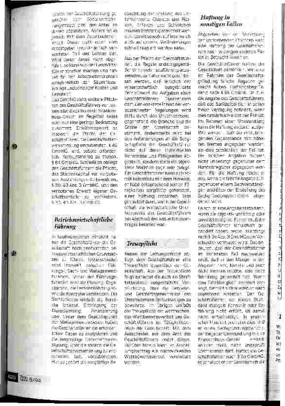 Vorschauseite 4: Welche Rechte und Pflichten hat der Geschäftsführer einer Krankenhaus- GmbH?Sinnvolle Ausgestaltung von Anstellungsverträgen