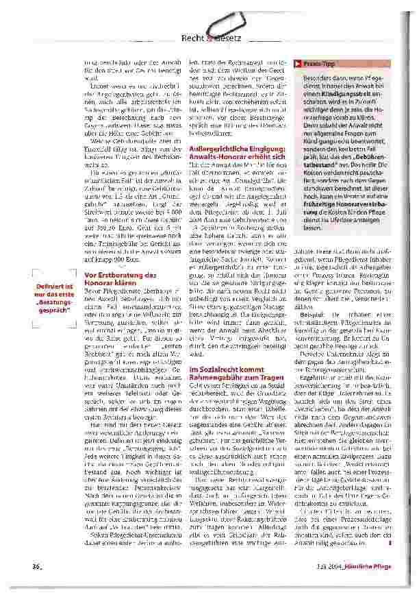 Vorschauseite 2: Die Gebührenquote kann variierenArbeitsrecht: Das neue Rechtsanwaltsvergütungsgesetz