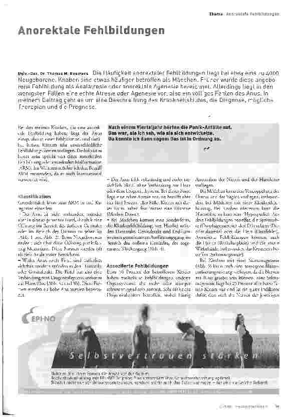Vorschauseite 1: Anorektale Fehlbildungen