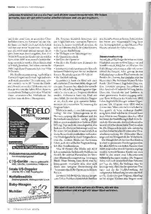 Vorschauseite 6: Anorektale Fehlbildungen