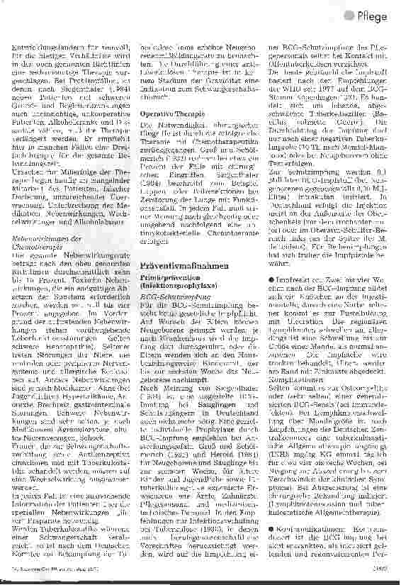 Vorschauseite 4: Tuberkulose 2. Teil: Tuberkulintest, Therapie, pflegerische Maßnahmen