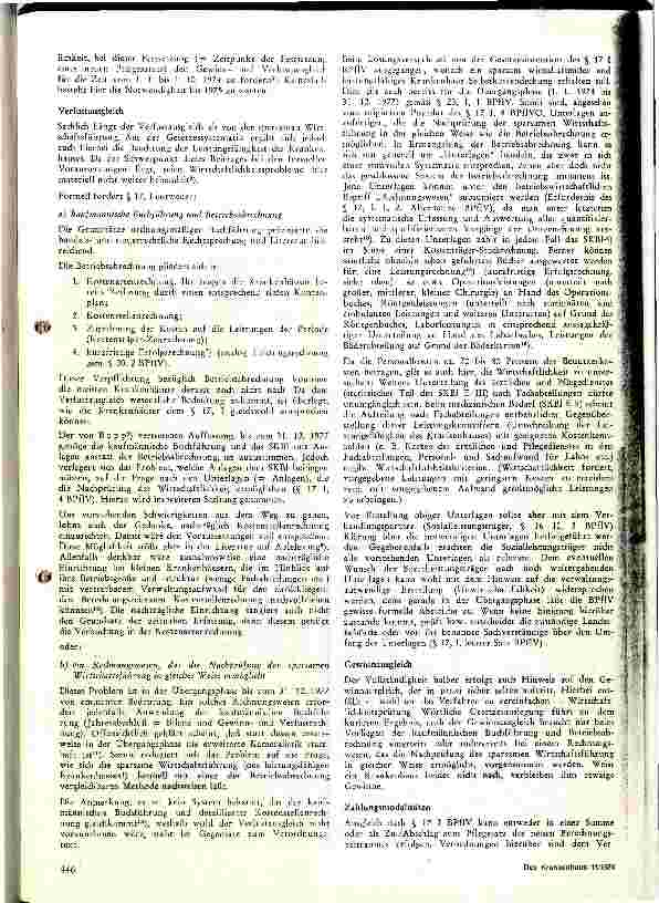 Vorschauseite 2: Der Gewinn und Verlustausgleich nach Paragraph 17 BPFLV