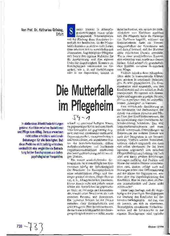Vorschauseite 1: Die Mutterfalle im Pflegeheim