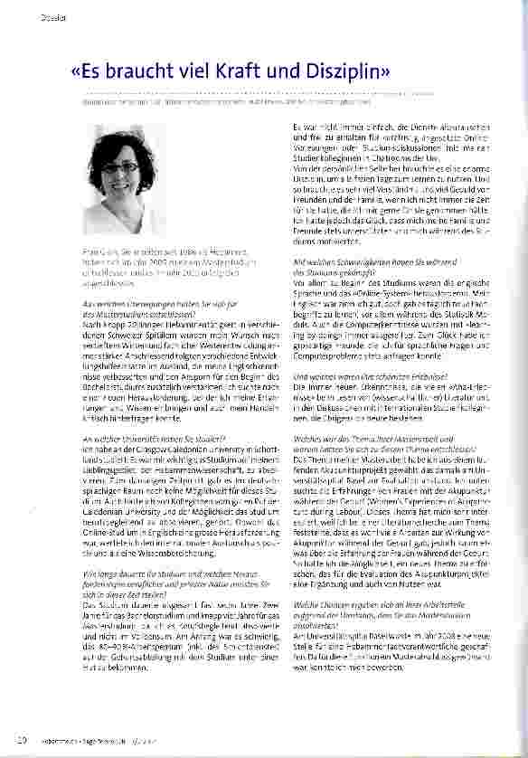 Vorschauseite 1: Es braucht viel Kraft und Disziplin