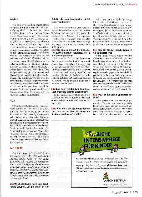 Vorschauseite 3: Inklusion auf dem Spielplatz