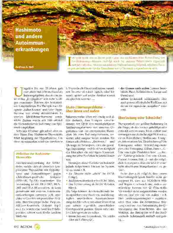 Vorschauseite 1: Hashimoto und andere Autoimmunkrankheiten