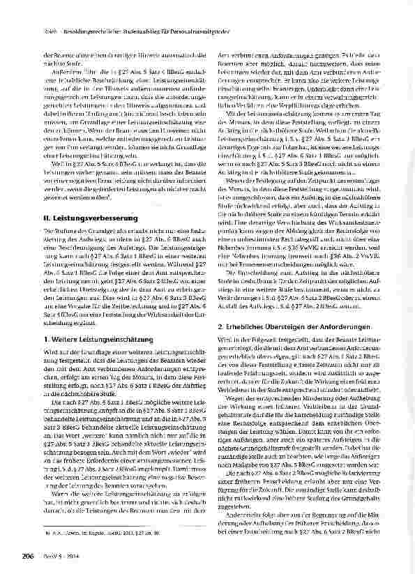 Vorschauseite 3: Besoldungsrechtlicher Stufenaufstieg für Personalratsmitglieder