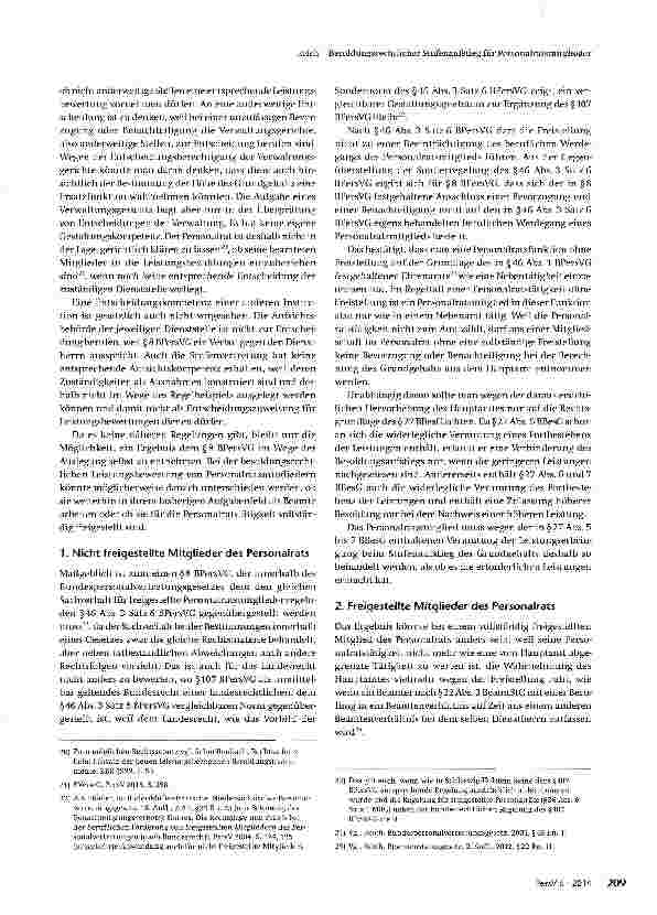 Vorschauseite 6: Besoldungsrechtlicher Stufenaufstieg für Personalratsmitglieder