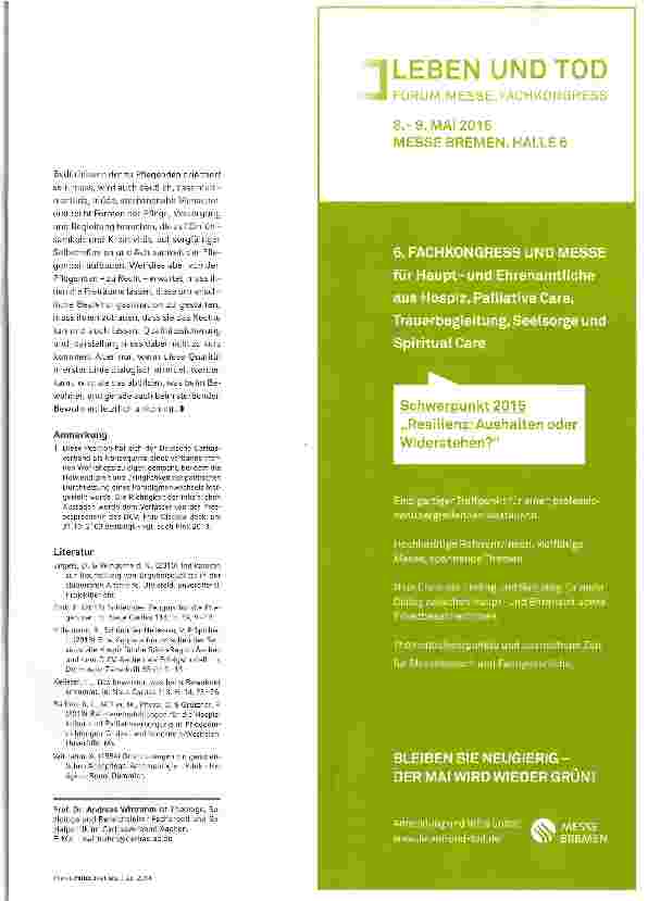 Vorschauseite 3: Pflegende brauchen Freiräume für die Beziehungsgestaltung