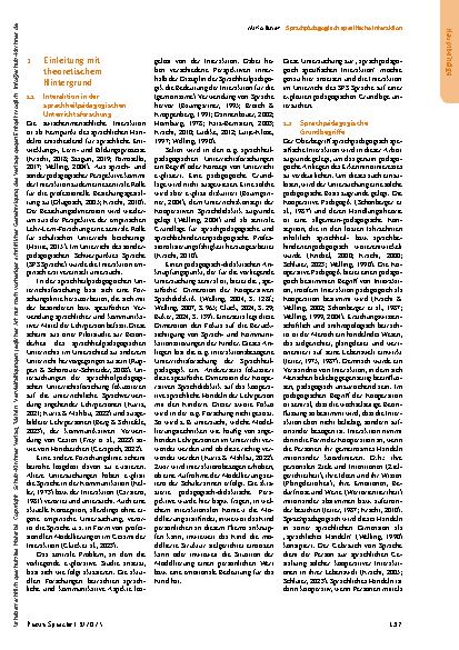 Vorschauseite 2: Sprachpädagogisch spezifische Interaktion Eine explorative Studie zur pädagogischen Interaktionsgestaltung im Unterricht des sonderpädagogischen Schwerpunkts Sprache