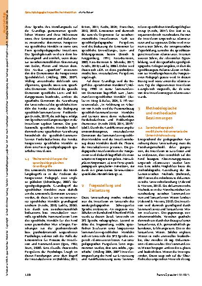 Vorschauseite 3: Sprachpädagogisch spezifische Interaktion Eine explorative Studie zur pädagogischen Interaktionsgestaltung im Unterricht des sonderpädagogischen Schwerpunkts Sprache