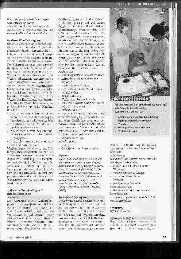 Vorschauseite 2: Wundauflagen und Indikationen