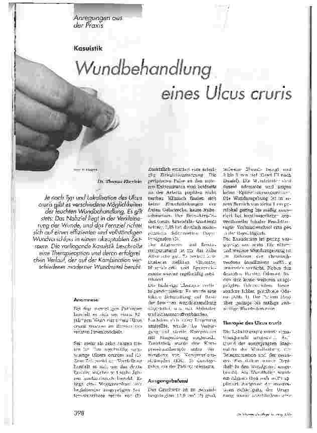 Vorschauseite 1: Wundbehandlung eines Ulcus cruris