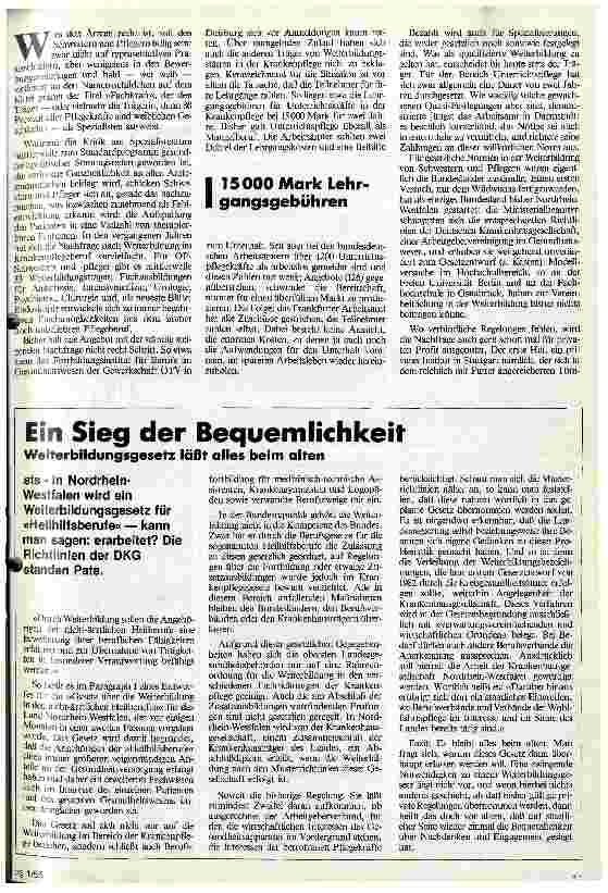 Vorschauseite 2: Ick bün al dor! Weiterbildung in der Krankenpflege: der Wettlauf des Hasen mit dem Igel