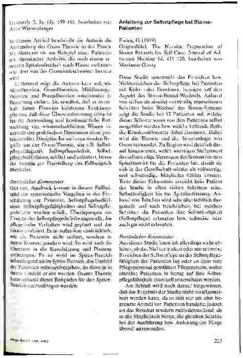 Vorschauseite 5: Bibliographien zur Pflegetheorie von Dorothea Orem