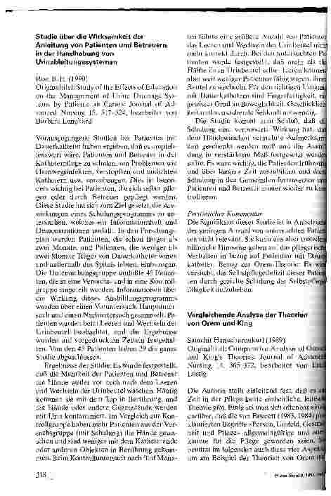 Vorschauseite 6: Bibliographien zur Pflegetheorie von Dorothea Orem