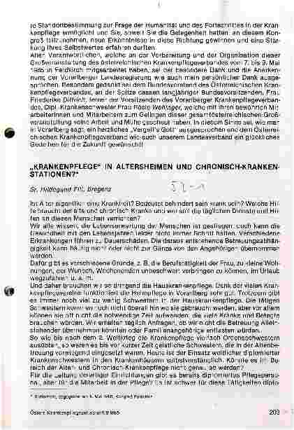 Vorschauseite 1: Krankenpflege in Altersheimen und Chronisch-Krankenstationen?