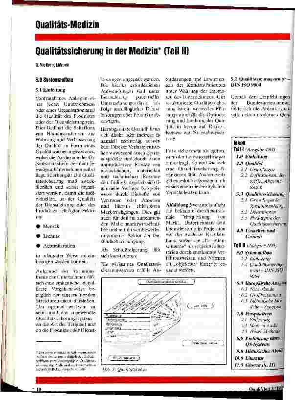 Vorschauseite 1: Qualitätssicherung in der Medizin Teil 2