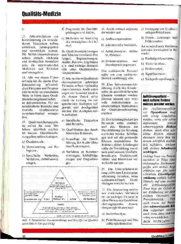 Vorschauseite 3: Qualitätssicherung in der Medizin Teil 2