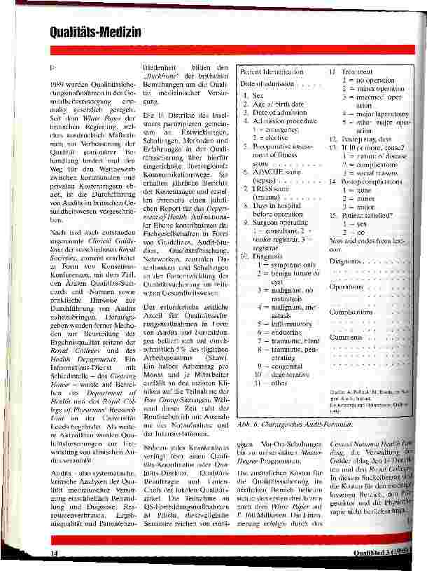 Vorschauseite 5: Qualitätssicherung in der Medizin Teil 2