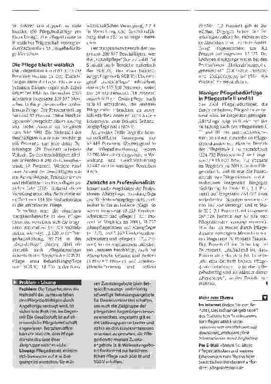 Vorschauseite 2: Mehr Menschen durch ambulante Dienste versorgt