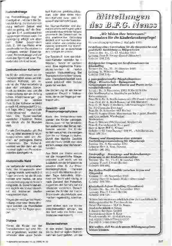 Vorschauseite 4: Pflege nach Nierentransplantation im Kindesalter