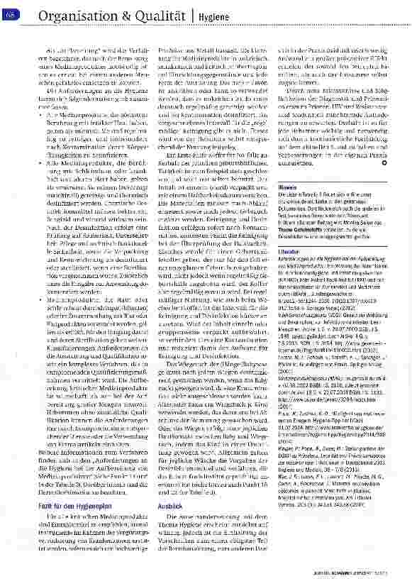 Vorschauseite 5: QM in der Freiberuflichkeit Teil 13 Hygiene nach Plan