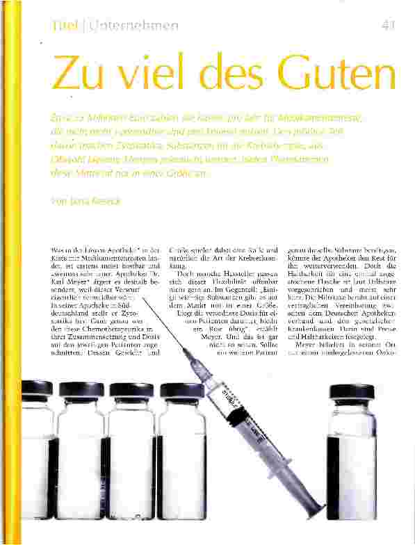 Vorschauseite 1: Zu viel des Guten