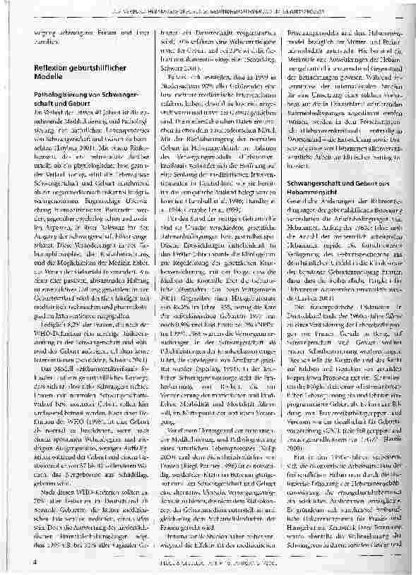 Vorschauseite 2: Der Verbund Hebammenforschung:Gesundheitsförderung im Geburtsprozess