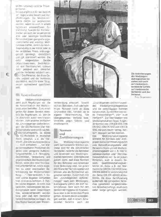 Vorschauseite 2: Die Krankenhaushygiene und das Medizinproduktegesetz
