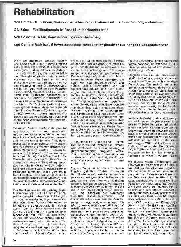 Vorschauseite 1: Rehabilitation 23.Folge: Familientherapie im Rehabilitationskrankenhaus