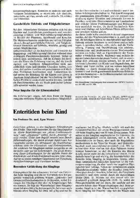 Vorschauseite 1: Enteritiden beim Kind