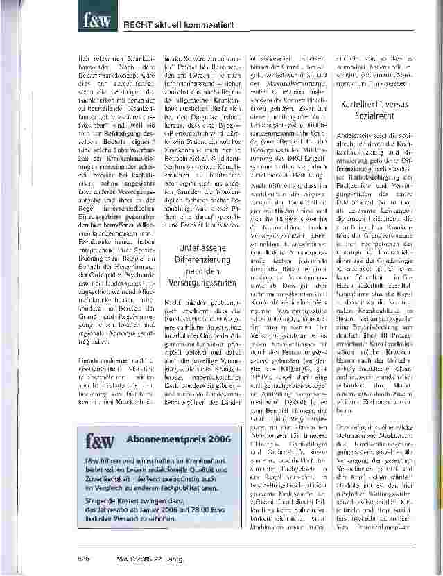 Vorschauseite 5: Krankenhäuser und Kartellrecht