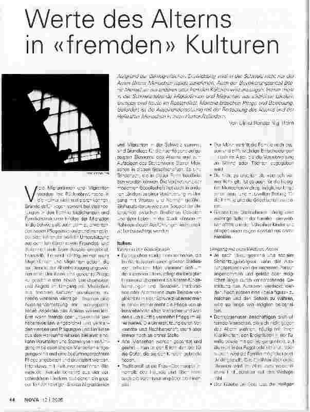 Vorschauseite 1: Werte des Alterns in fremden Kulturen