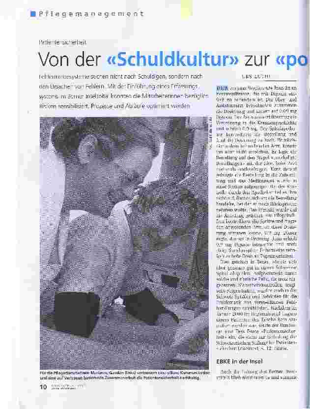 Vorschauseite 1: Von der Schuldkultur zur positiven FehlerkulturPatientensicherheit