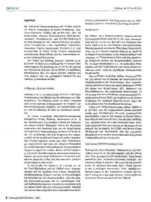 Vorschauseite 4: Auswirkungen von Sporttherapie bei Erwachsenen mit Myopathien und Erkrankungen am neuromuskulären Übergang Systematischer Literaturreview