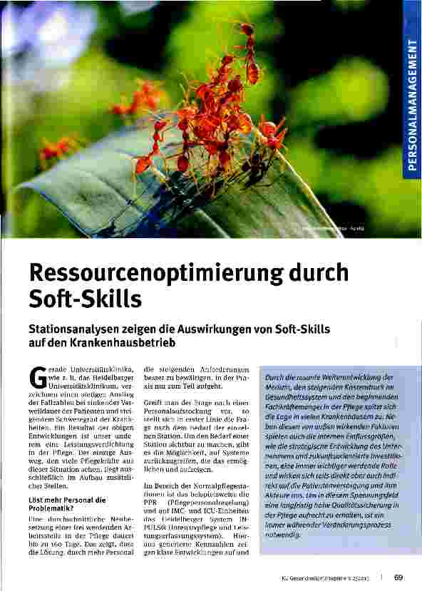 Vorschauseite 1: Ressourcenoptimierung durch Soft-Skills