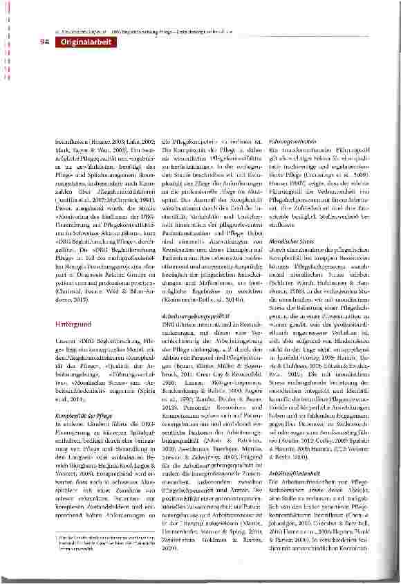 Vorschauseite 2: Monitoring von Pflegekontextfaktoren - Erste deskriptive Studienresultate einer Querschnittserhebung der schweizerischen DRC Begleitforschung Pflege vor Einführung der SwissDRG