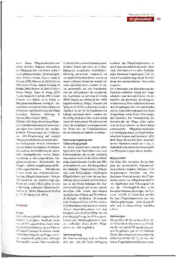 Vorschauseite 3: Monitoring von Pflegekontextfaktoren - Erste deskriptive Studienresultate einer Querschnittserhebung der schweizerischen DRC Begleitforschung Pflege vor Einführung der SwissDRG