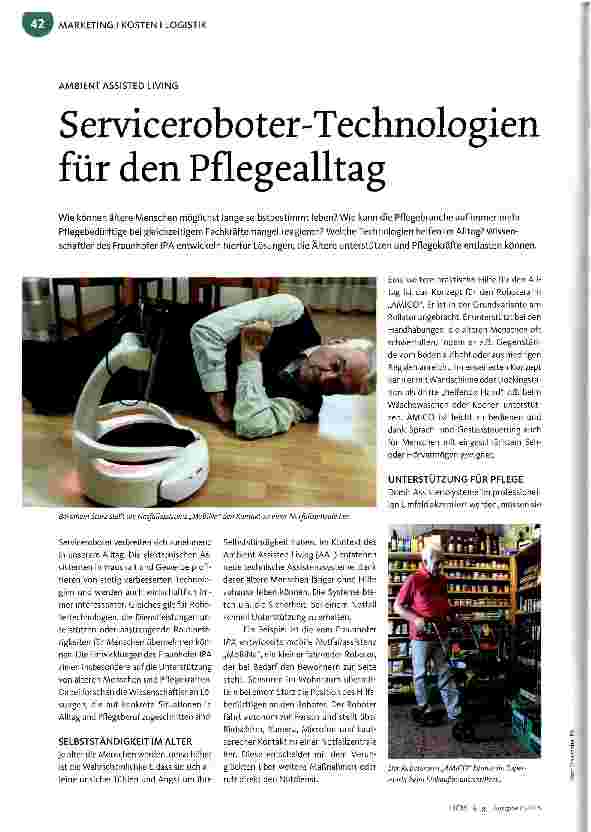 Vorschauseite 1: Serviceroboter-Technologien für den Pflegealltag