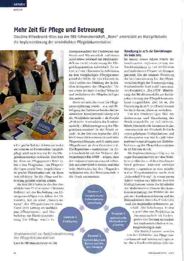 Vorschauseite 1: Mehr Zeit für Pflege und Betreuung