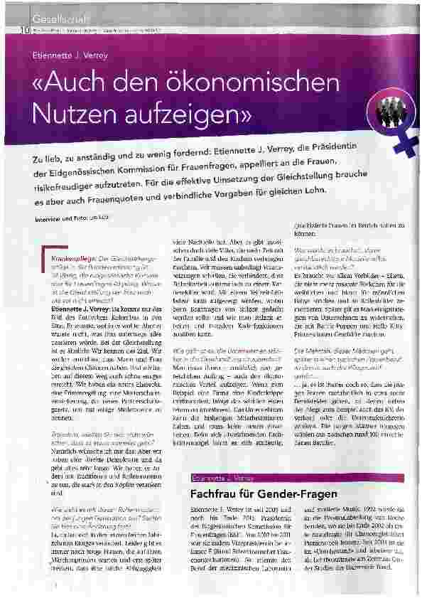 Vorschauseite 1: Auch den ökonomischen Nutzen aufzeigen
