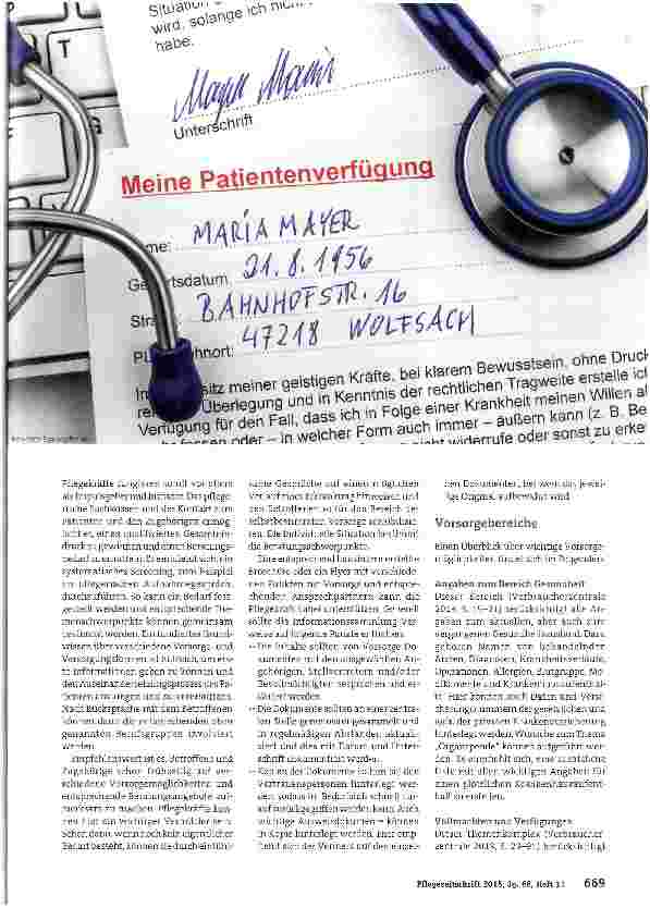 Vorschauseite 2: Für den Fall der Fälle vorgesorgt