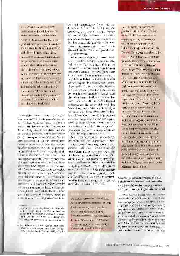 Vorschauseite 4: Schwierige Schüler/innen und ihre Lehrer/innen Teil 2: Schülerporträts von PflegeSehrenden