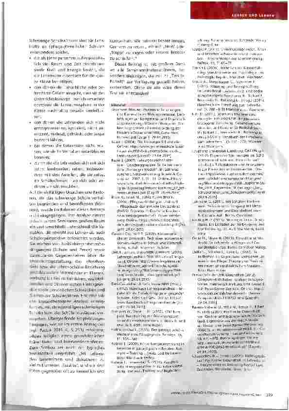 Vorschauseite 6: Schwierige Schüler/innen und ihre Lehrer/innen Teil 2: Schülerporträts von PflegeSehrenden