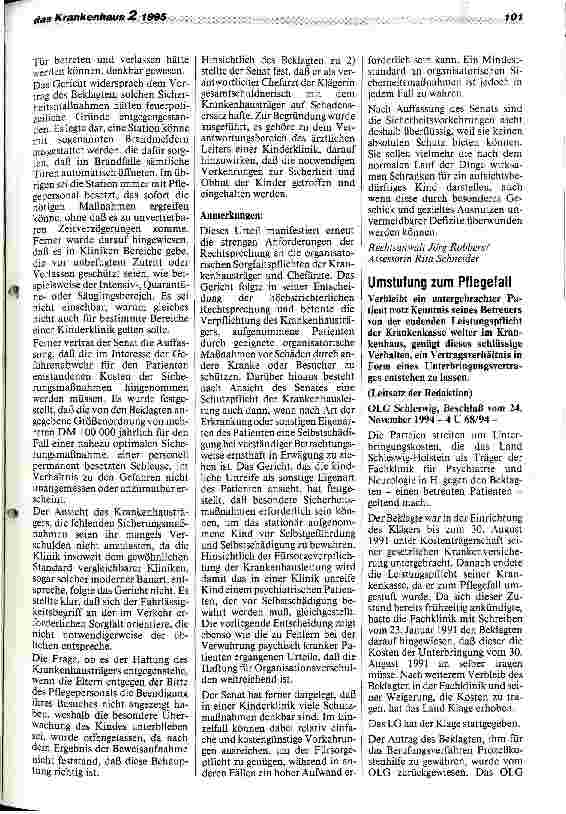 Vorschauseite 2: Organisationspflichten des Krankenhausträgers und des Chefarztes einer Kinderklinik