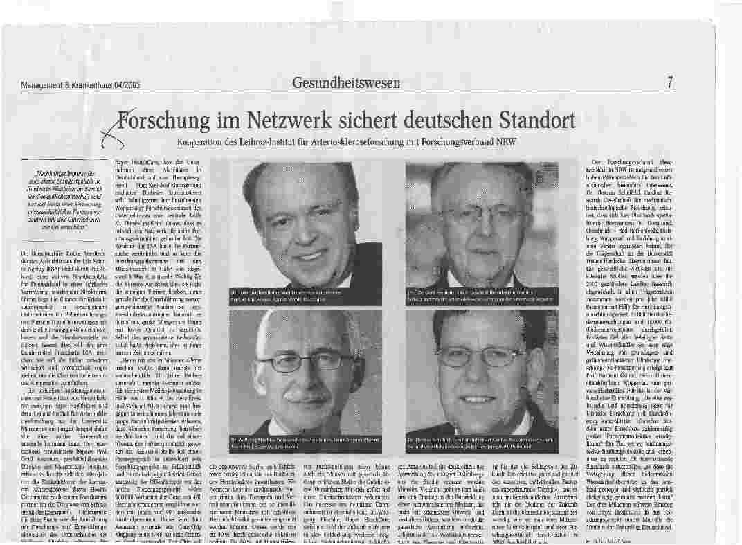 Vorschauseite 1: Forschung im Netzwerk sichert deutschen Standort